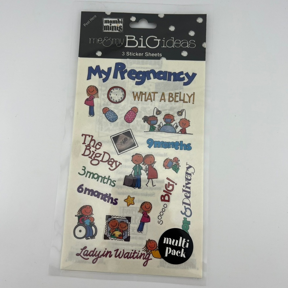 Mambi Minis My Pregnancy Sticker Sheets Scrapbooking Stickers Multi Pack